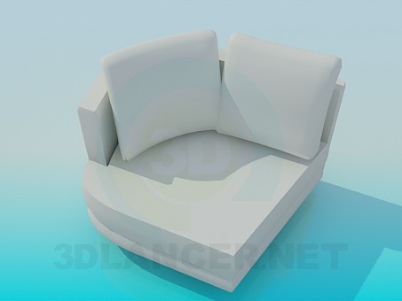 modello 3D Poltrona angolare - anteprima