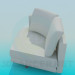 3d model angular armchair - preview