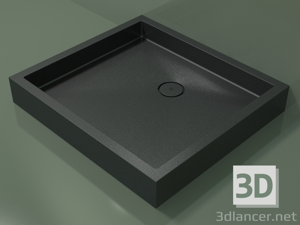 modello 3D Piatto doccia Alto (30UA0138, Deep Nocturne C38, 100x90 cm) - anteprima