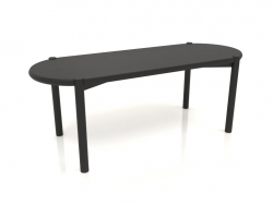 Mesa de centro JT 053 (extremo redondeado) (1215x466x454, madera negra)