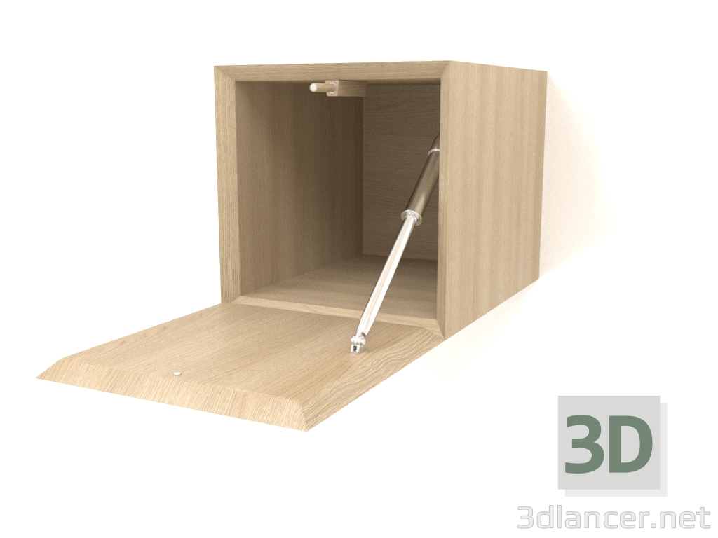 modello 3D Mensola pensile ST 06 (porta aperta) (250x315x250, legno bianco) - anteprima