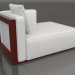 modèle 3D Module canapé, section 2 droite (Rouge vin) - preview