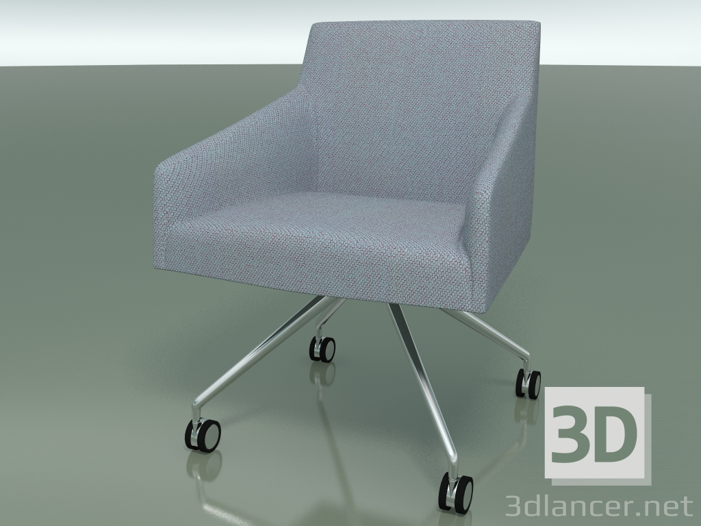 3d model Armchair 2708 (on casters, with fabric upholstery, LU1) - preview