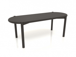 Table basse JT 053 (extrémité arrondie) (1215x466x454, bois brun foncé)