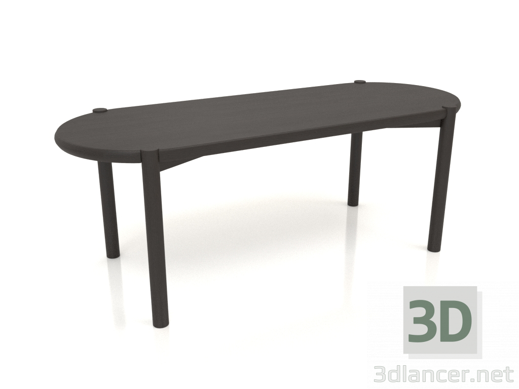 modèle 3D Table basse JT 053 (extrémité arrondie) (1215x466x454, bois brun foncé) - preview