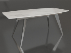 Table pliante Ramses 180-250 (marbre blanc-chrome)