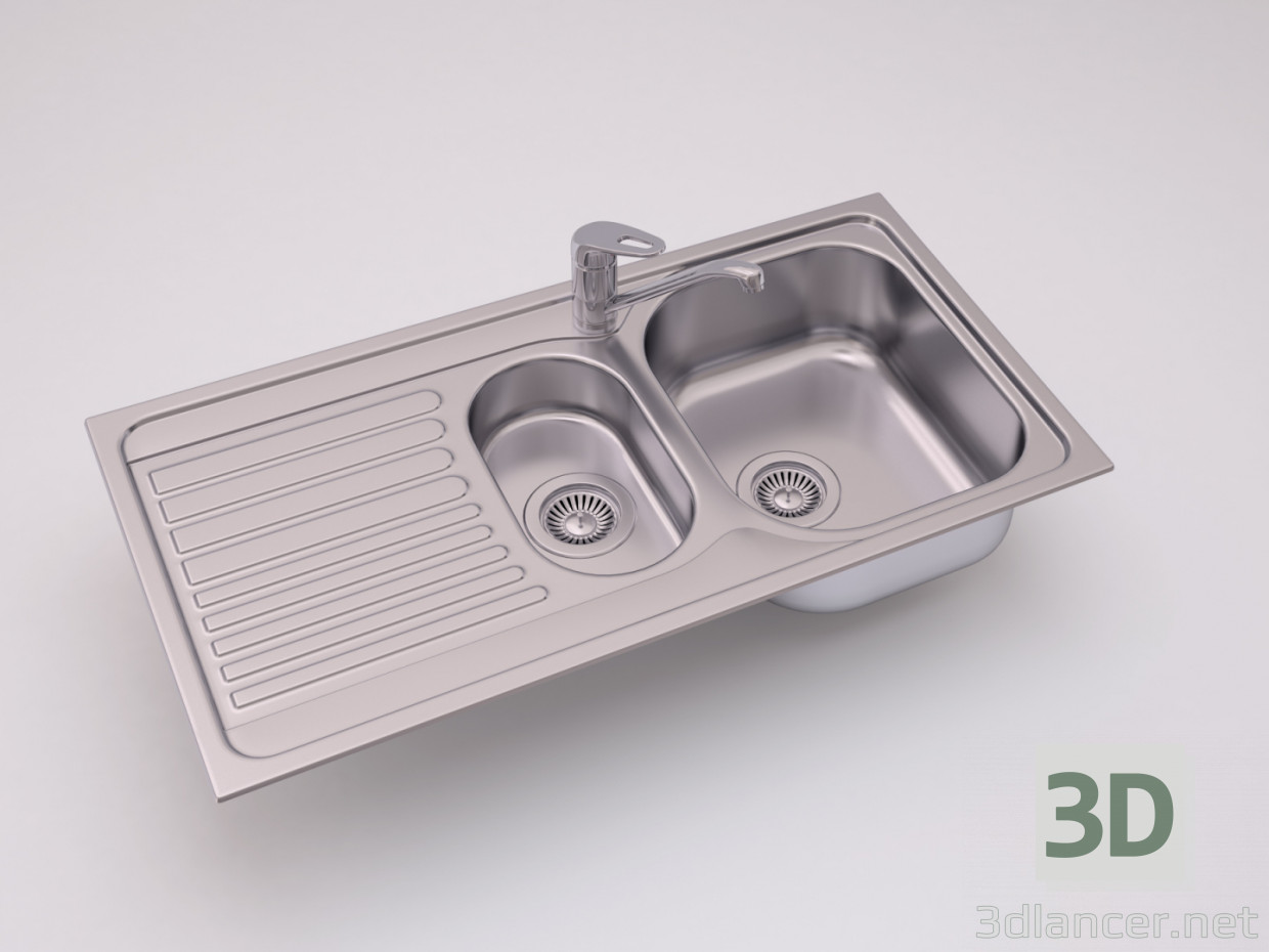 modèle 3D de Blanco TIPO 6S Évier de cuisine de base acheter - rendu