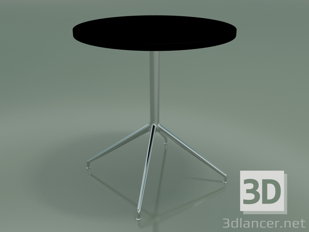 3D modeli Yuvarlak masa 5710, 5727 (H 74 - Ø69 cm, dağılmış, Siyah, LU1) - önizleme