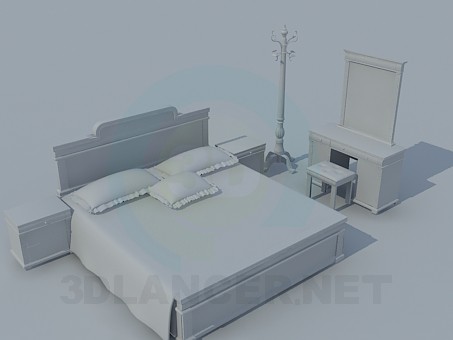 3d model Los muebles en el dormitorio - vista previa