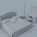 3d модель Мебель в спальную комнату – превью
