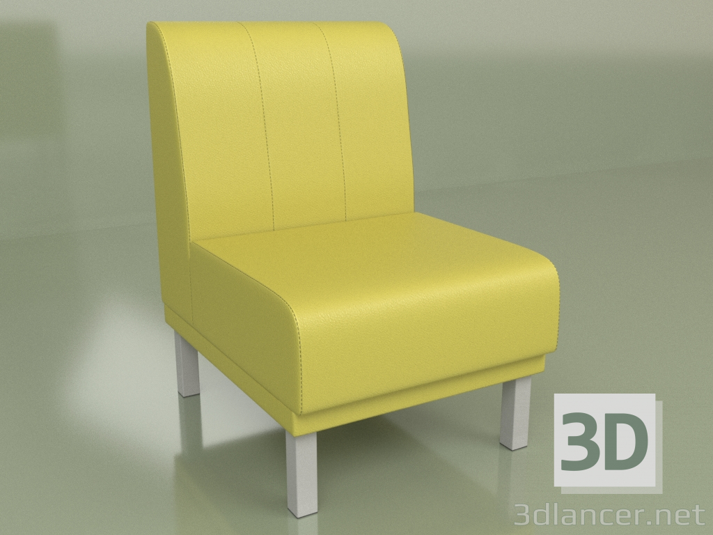 3D modeli Salon bölümü, 1 kişilik - önizleme