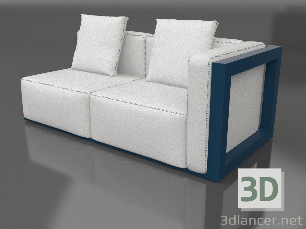 modello 3D Modulo divano, sezione 1 destra (Grigio blu) - anteprima