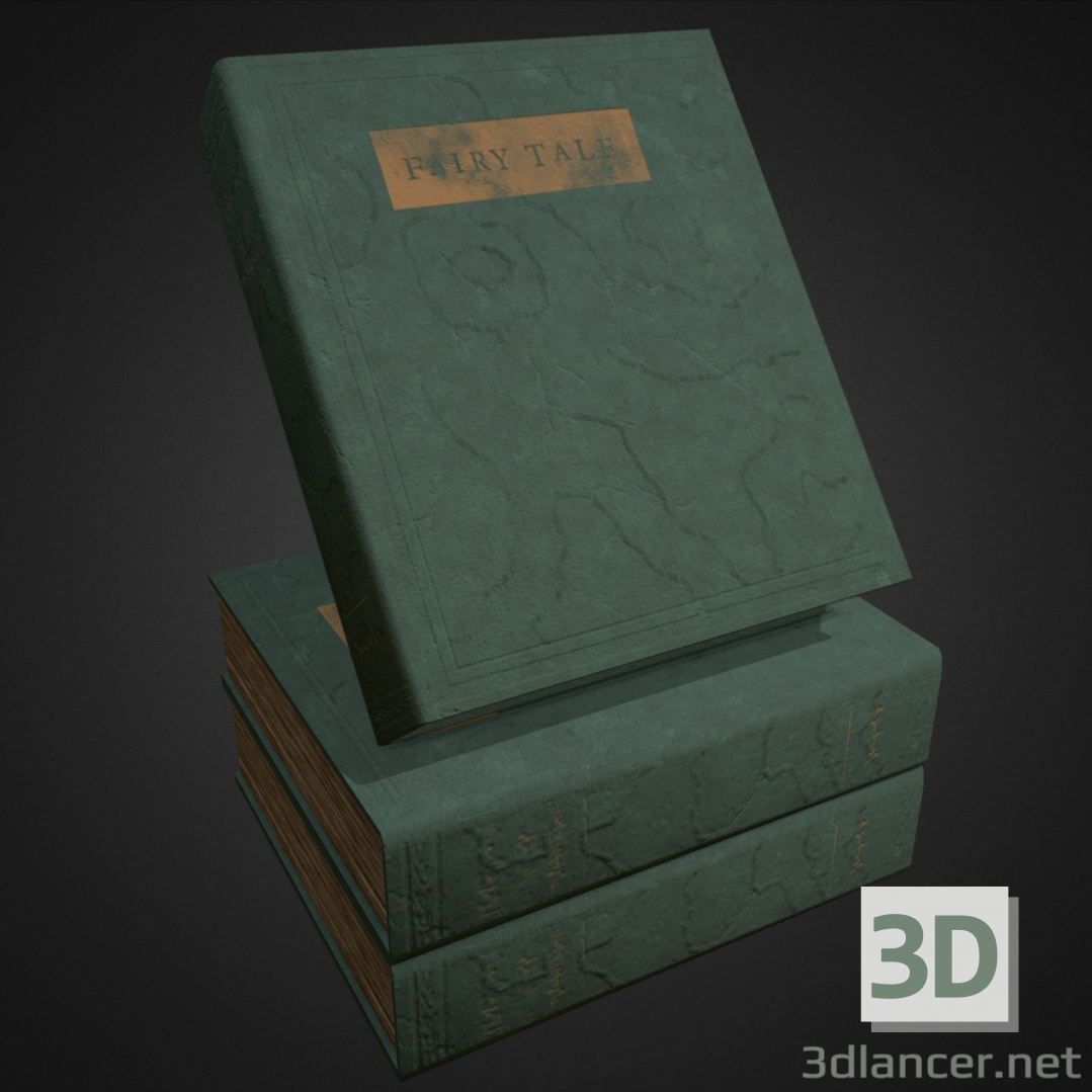 modèle 3D de Old HQ livre (conte de fées) acheter - rendu