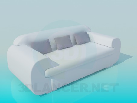 modèle 3D Canapé moderne - preview