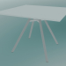 3 डी मॉडल मार्ट टेबल (9843-01 (100x100 सेमी), एच 73 सेमी, एचपीएल सफेद, एल्यूमीनियम बाहर निकालना, सफेद पाउडर ले - पूर्वावलोकन