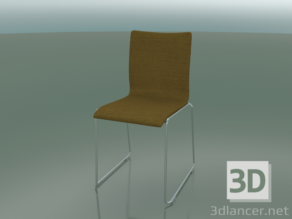 3D Modell Gepolsterter Stuhl mit Stoffbezug (107) - Vorschau