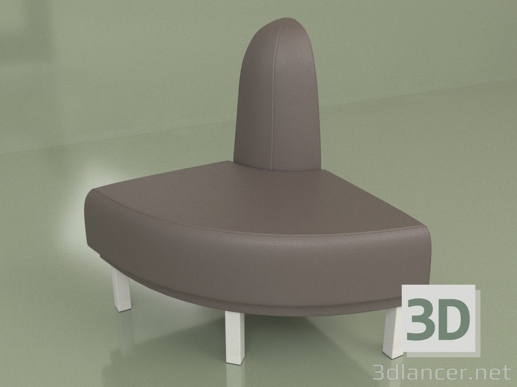 3D modeli Salon bölümü, köşe dış - önizleme