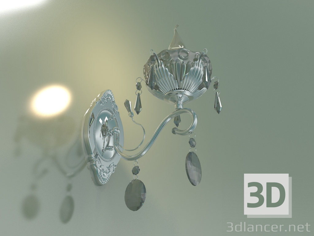 3d model Sconce Teodore 10103-1 (chrome-smoky crystal) - preview