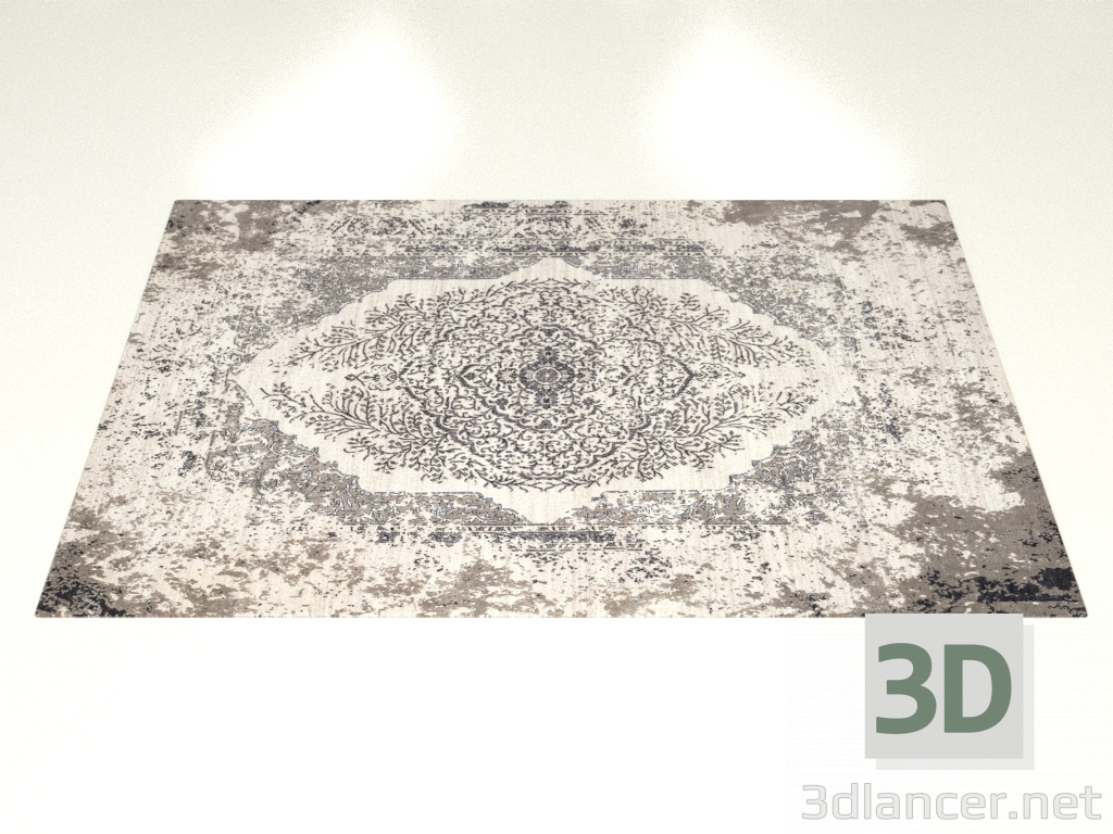 3D Modell Geknüpfter Teppich, Vintage-Design - Vorschau
