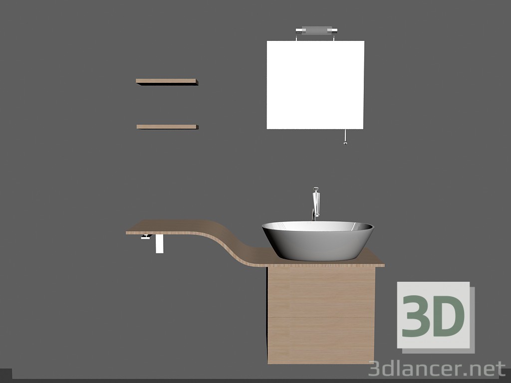 3d model Sistema modular para baño (canción 3) - vista previa