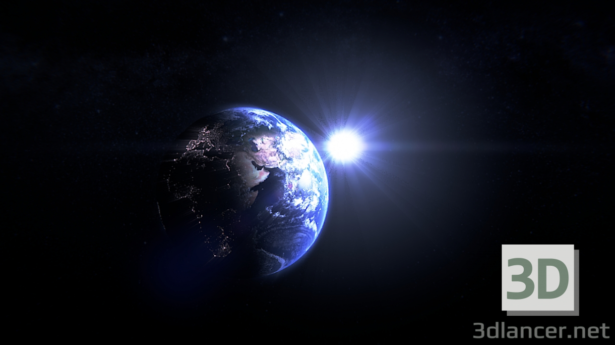 3 डी पृथ्वी ग्रह मॉडल खरीद - रेंडर