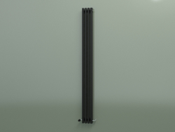 Radiador vertical RETTA (4 secciones 2000 mm 60x30, negro brillante)