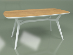 Mesa de comedor Johann Oak (blanco, 1600x900)