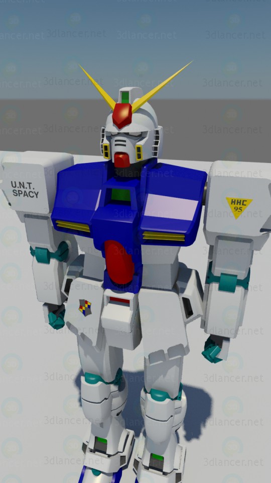 3d Персонаж Gundam модель купить - ракурс
