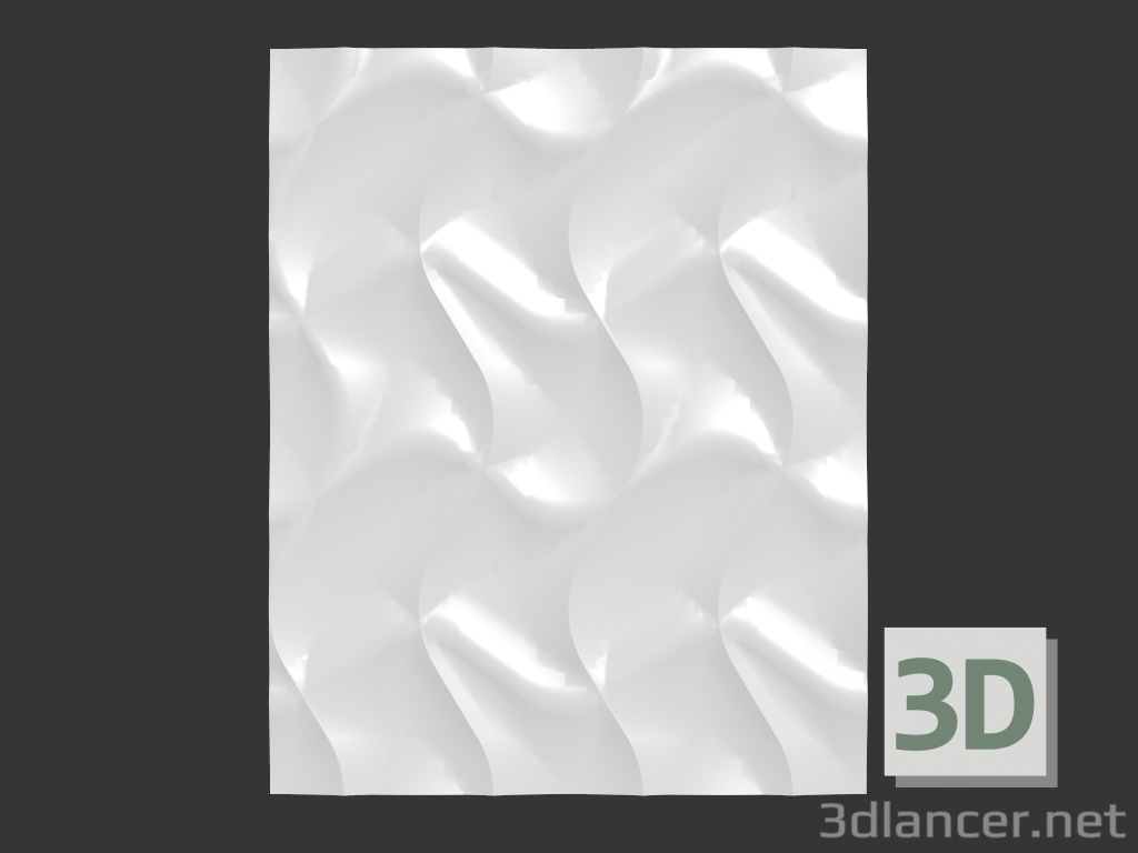 modèle 3D panneau décoratif Origami - preview