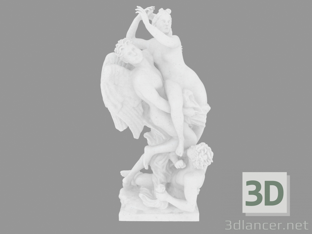 3d model Escultura de mármol Boree enlevant Orithye - vista previa
