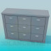 3d model Bedside table with drawers - preview