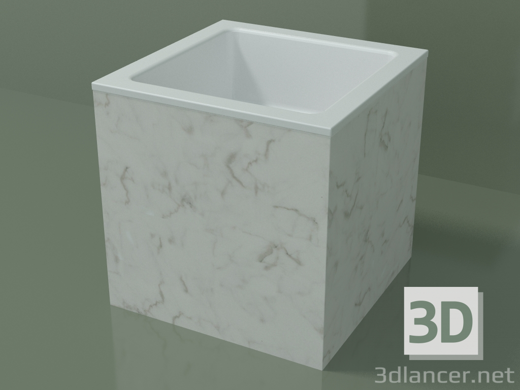 modello 3D Lavabo da appoggio (01R112101, Carrara M01, L 36, P 36, H 36 cm) - anteprima