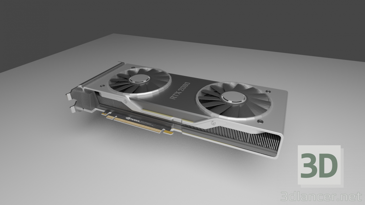 modello 3D NVIDIA GeForce RTX 2080 - anteprima