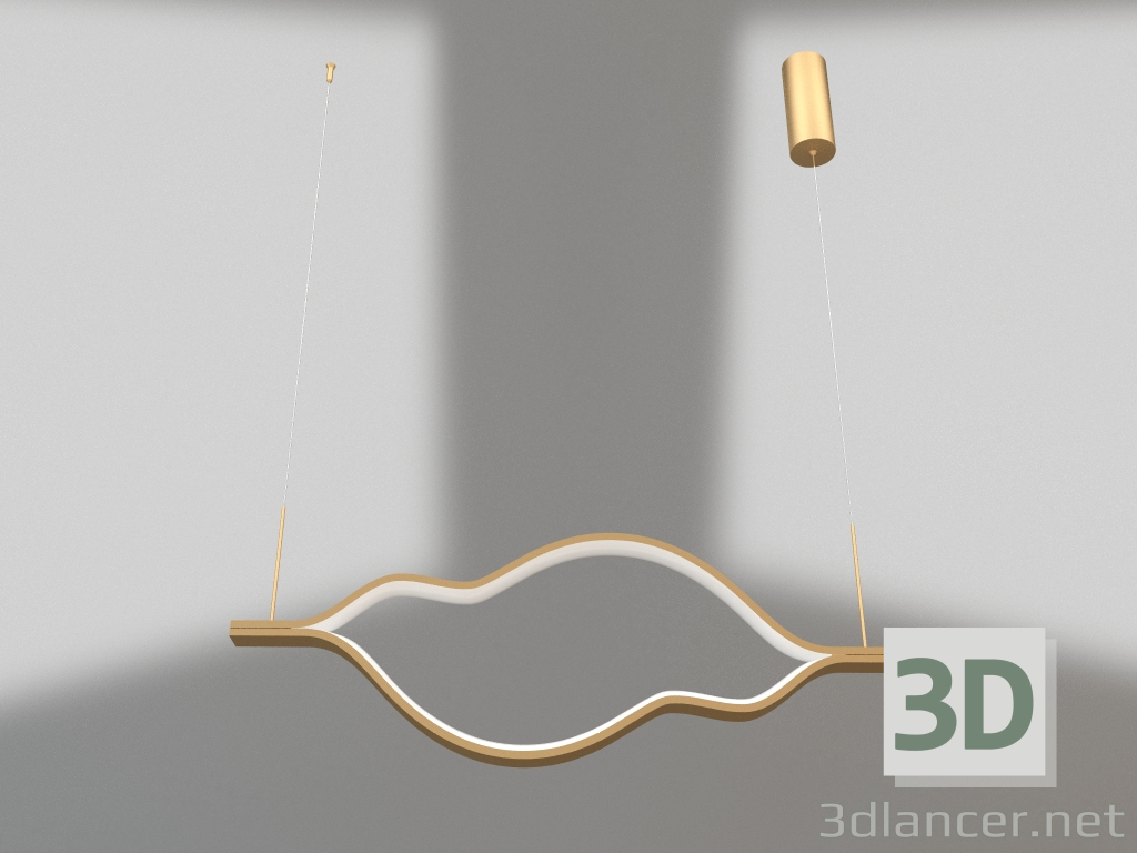3D modeli Kolye Ucu Lynn mat altın (08258-120,33P) - önizleme