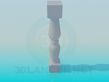 3d model Gypsum part of the railings - preview