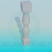 3d model Gypsum part of the railings - preview