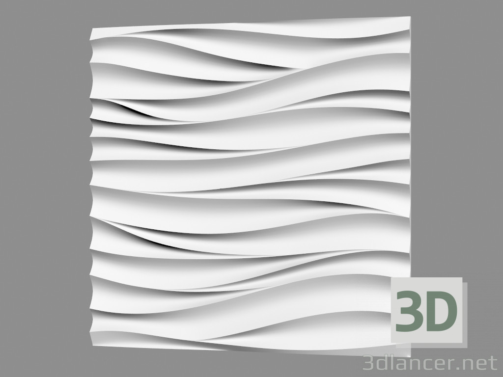 3 डी मॉडल जिप्सम दीवार पैनल (कला 1015) - पूर्वावलोकन