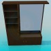 3d model Mirror with pedestal and racks - preview