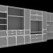 3D Modell Wohnzimmerwand 5500 x 490 x 2520 (h) - Vorschau