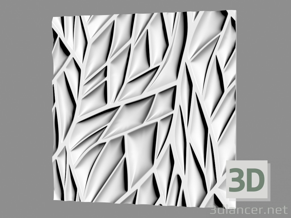3D modeli Alçı duvar paneli (sanat 1006) - önizleme