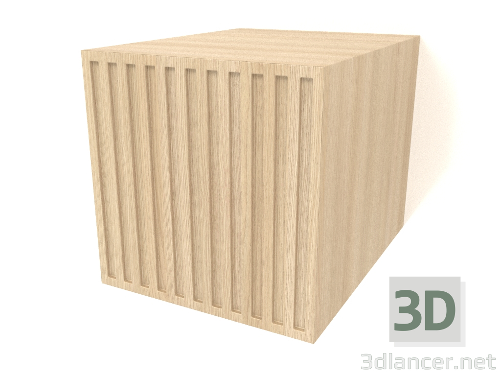 modèle 3D Étagère suspendue ST 06 (porte ondulée, 250x315x250, bois blanc) - preview