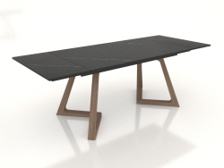 फोल्डिंग टेबल सोरेंटो 160-220 (ब्लैक सिरेमिक-ऐश)