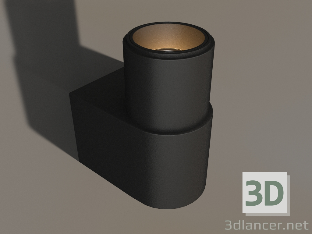 modello 3D Lampada SP-SPICY-WALL-MINI-S60x39-3W Warm3000 (BK, 40 gradi, 230V) - anteprima