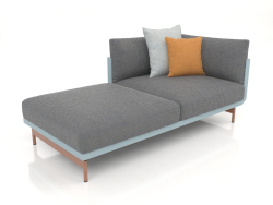 Sofa module, section 2 left (Blue gray)
