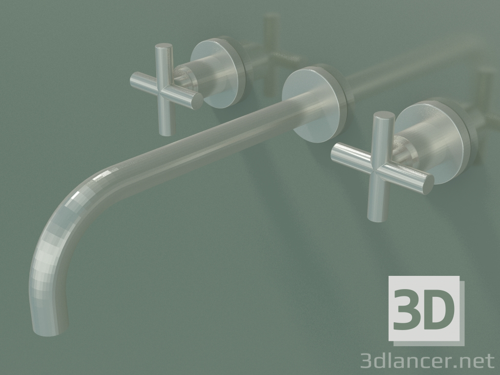 modello 3D Miscelatore lavabo a parete senza scarico (36717892-060010) - anteprima