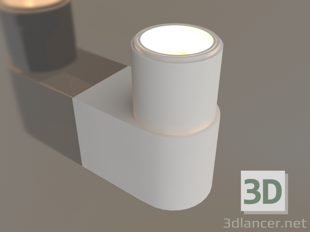 modello 3D Lampada SP-SPICY-WALL-MINI-S60x39-3W Day4000 (WH, 40 gradi, 230V) - anteprima