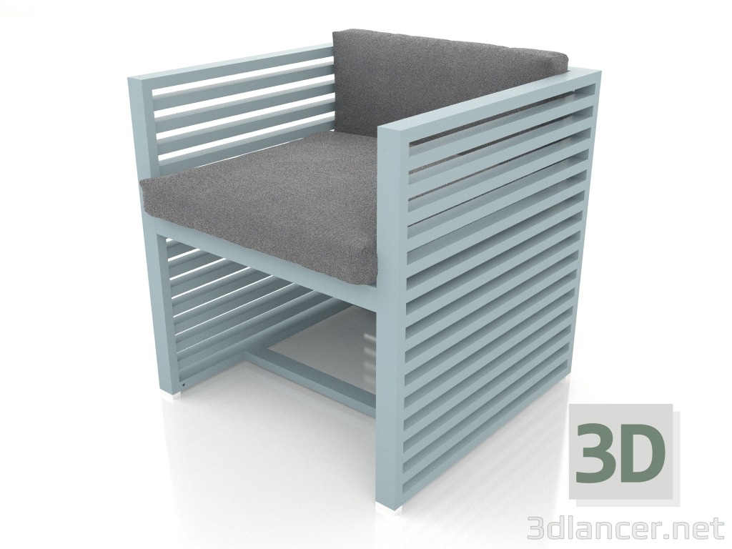 3d model Armchair (Blue gray) - preview