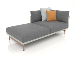 Sofa module, section 2 left (Cement gray)