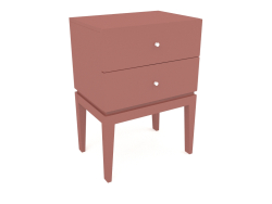 One Static bedside table with two drawers (option 3)