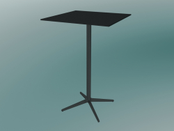 Table MISTER X (9510-71 (70x70cm), H 108cm, noir, noir)